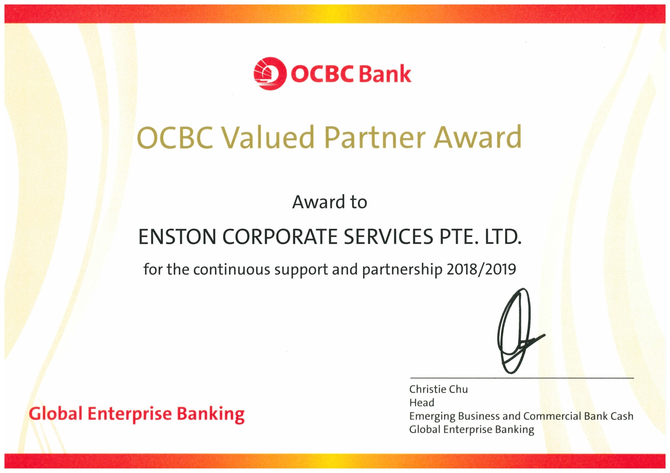 Awards From OCBC